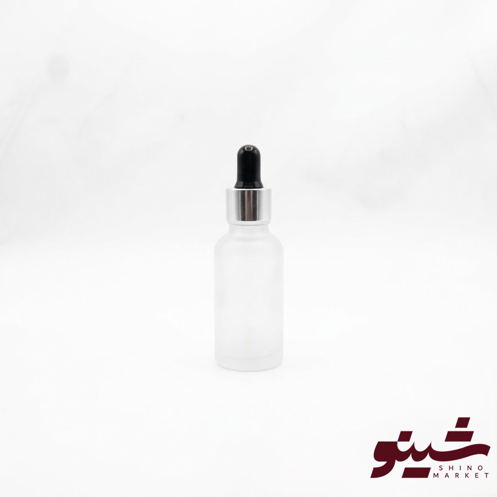قطره چکان 18 میل درب مشکی نقره‌ای بدنه مات