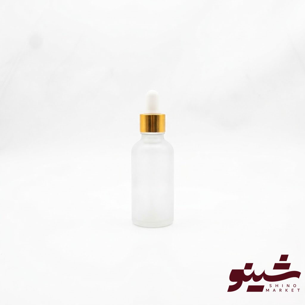قطره چکان 30 میل درب سفید طلایی بدنه مات